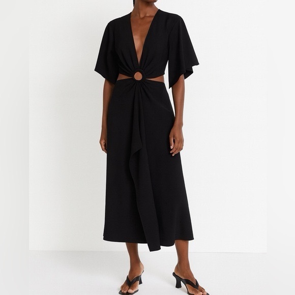 Scanlan Theodore Cutout Knit Maxi Dress Size M
